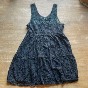 Short black lace dress